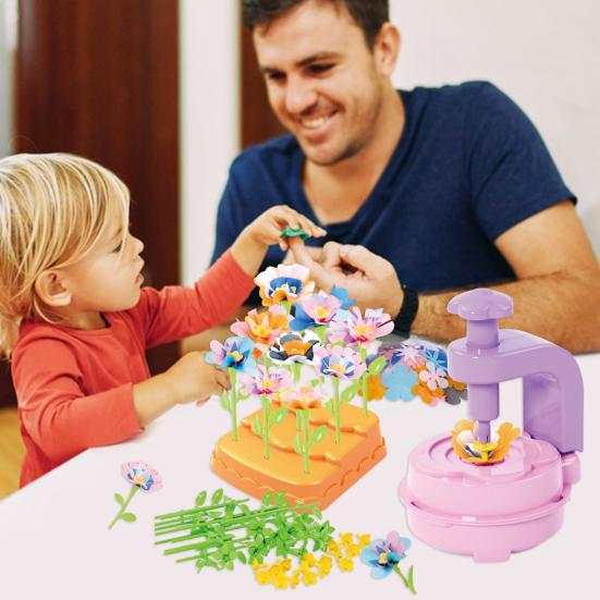 1 Set DIY Fabric Flower Bouquet Kit Kids Handmade Colorful Flower Making Toy Toddlers Girls Educational Floral Bouquet Arts Crafts Activities Toy