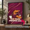 Custom Name Brisbane Broncos 5D Diamond Painting Personalized Full Drill Diamond Art Kit Gift