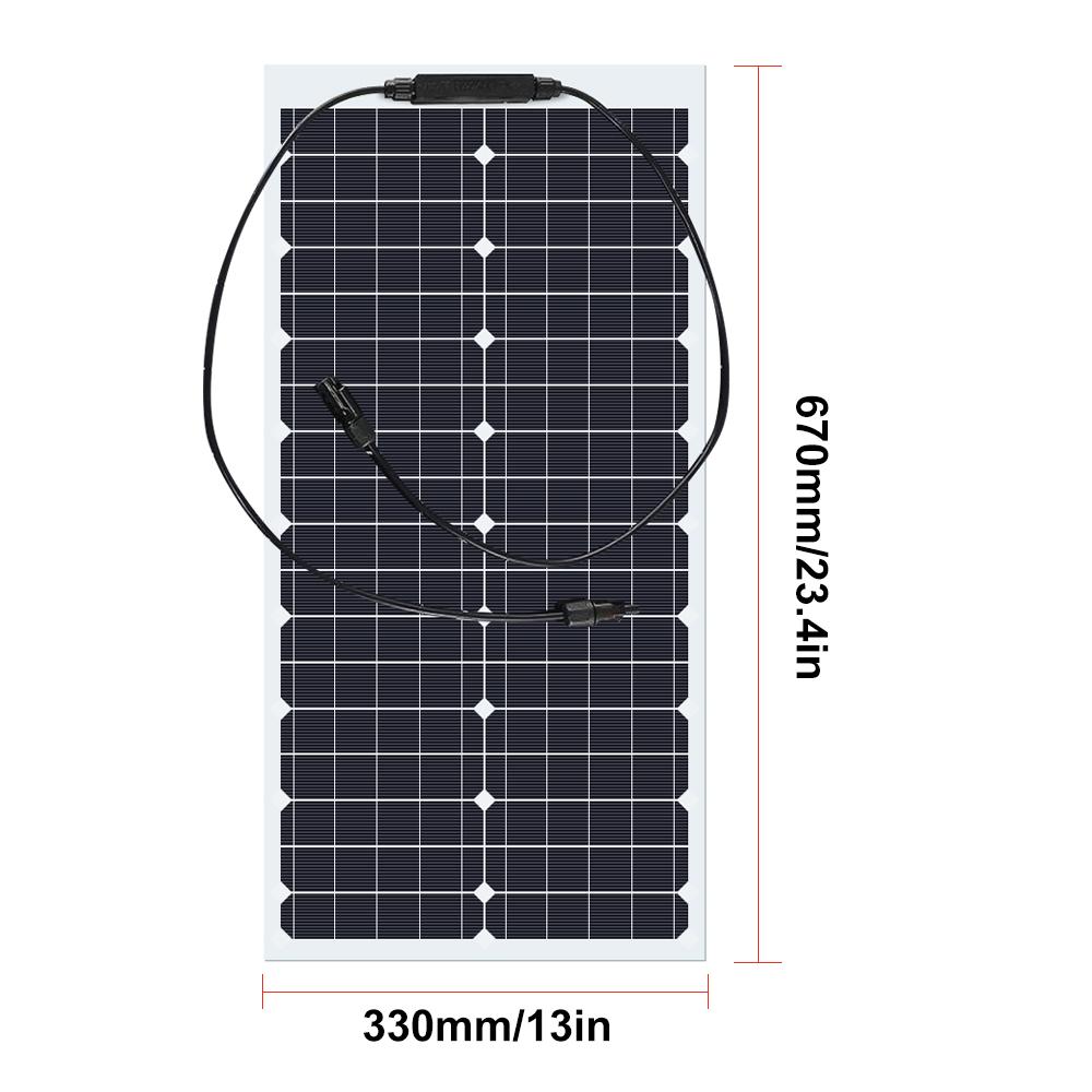 200W Flexible Solarmodule Wasserdicht Monokristallin Bestes Solarpanel für Zuhause Wohnmobil Boot Camping 18V Ladung
