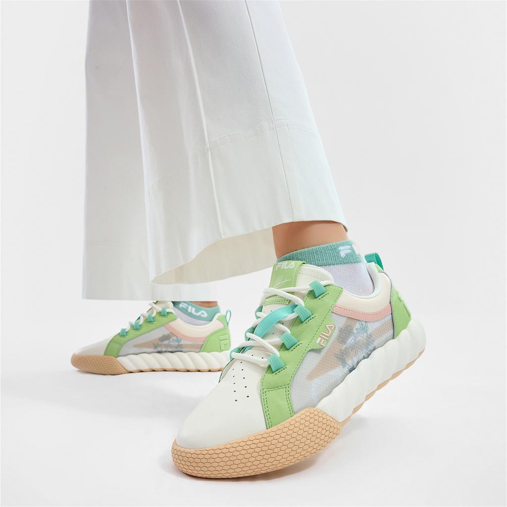 FILA Campo Versailles Trendy Comfortable Low-Top Sneakers Women sneakers White Green F12W423209FGO