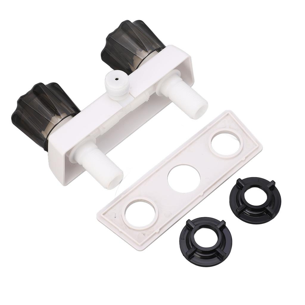RV Shower Faucet Valve Diverter Shower Mixing Valve Control with 2 Knobs Wheel For RV Motor Home
