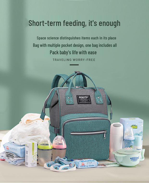 2024 Fashion Large-Capacity Casual Mommy Bag - Multifunctional Outdoor Mother and Baby Hospital Backpack