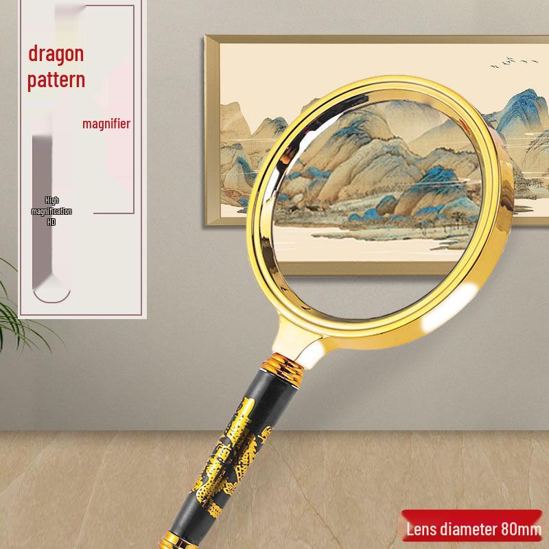 High-Power 100x Magnifying Glass: Ultra-HD Multifunctional Magnifier for Elderly Reading, Identifying, and Mobile Viewing.