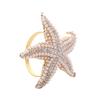 For Christmas Dinner European Table Decor Starfish Napkin Ring Wedding Reception Gold Starfish Zinc Alloy Construction