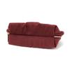 Francfranc Velvet Pleated with Compact Cosmetic Storage Pouch, Small, Wine, Pocket,