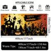 2D Haunted House Witch Backdrop for Halloween Outdoor Celebrations