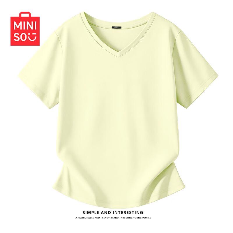 

MINISO Women s Antibacterial V-Neck T-Shirt L
