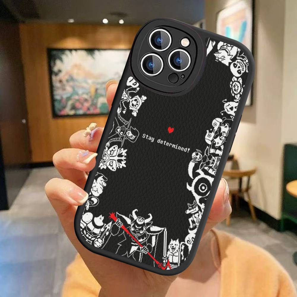 U-Undertale For IPhone 16 15 14 13 12 11 Pro Max Plus Leather Phone Cover