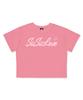 PAGESIISII Sisi Love Print Crop Short Sleeve Tee Pink