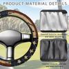 American Flag Golf Cart Steering Wheel Cover, Universal, 13-14 Inches, Polyester, Odorless, Non-Slip, Easy To Grip, Easy To Install, Patriotic