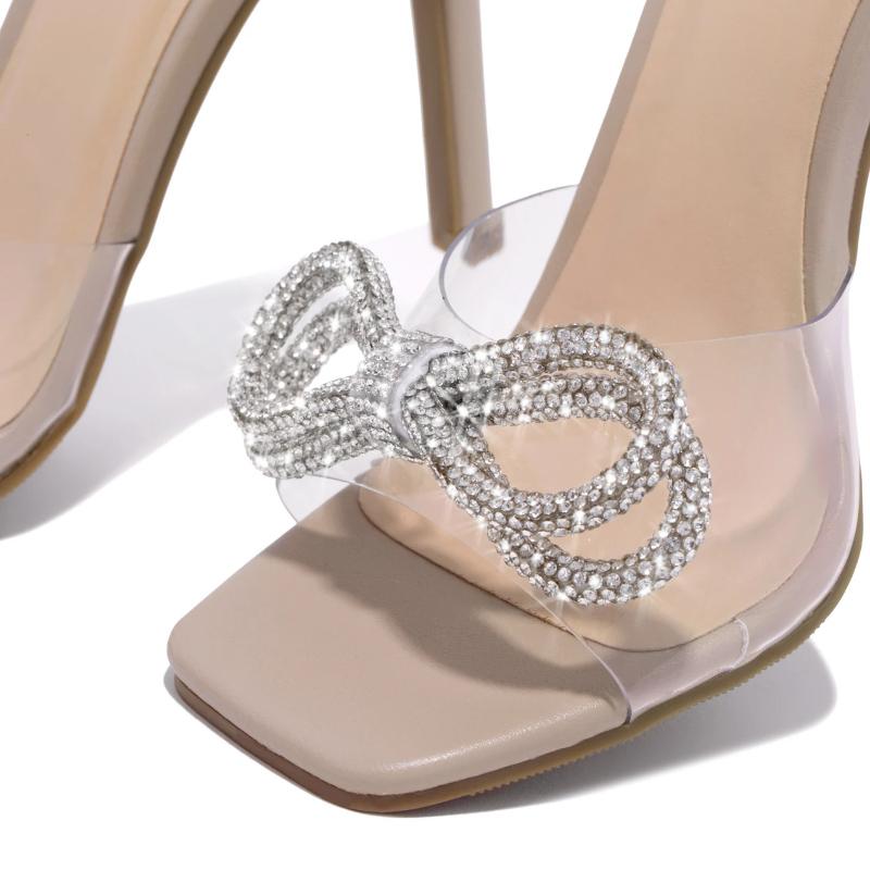 Women's Summer Shoes 2022 High Heels Sandals with Bow Sexy Stiletto Heels Female Open Toe Pumps Stripper Pole Evening Party Shoe