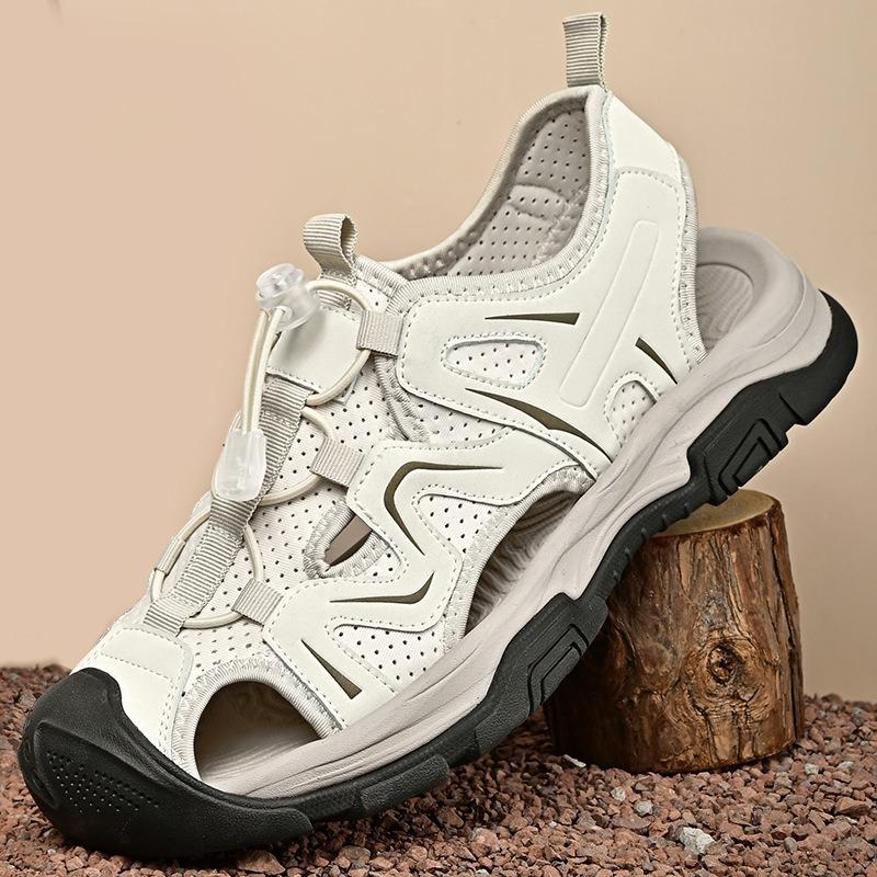 Summer Men Sandals Fashion Casual Sport Sandal Outdoor Non-slip Wading Shoes Hollow Breathable Beach Shoes Roman Sandals for Men