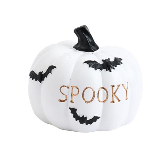 

Halloween Ornament Letter Print Pumpkin Shape Festive Sculpture Home Parties Halloween Thanksgiving Decor белый