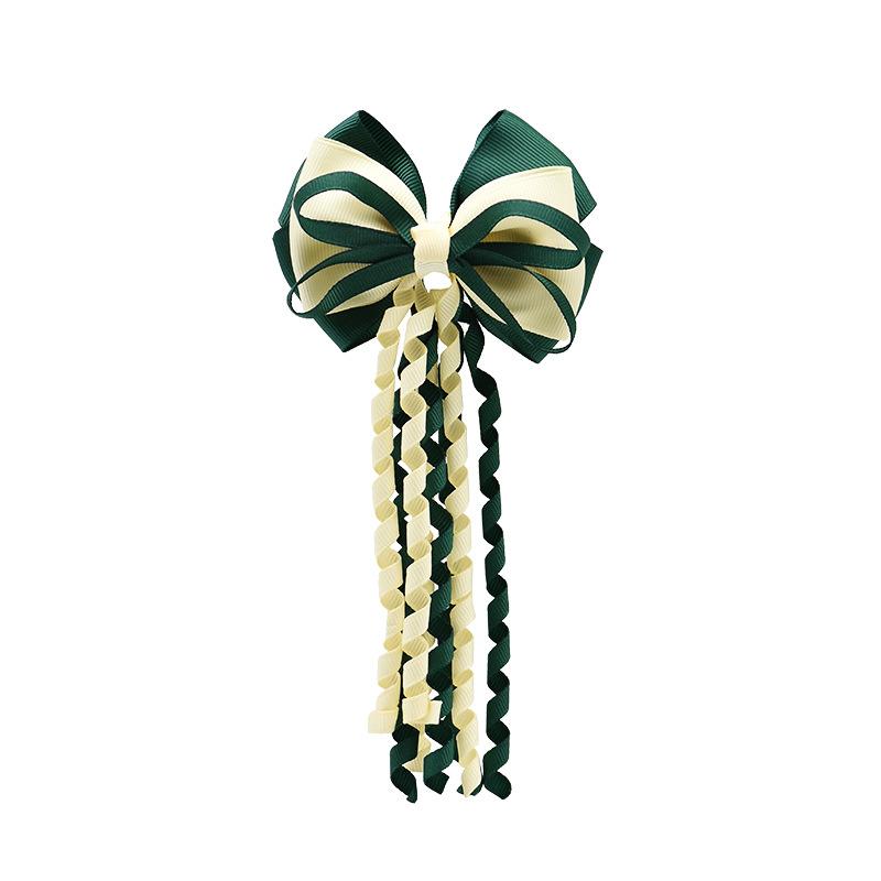 Festival Hair Clips Bow Hairpins Curly Ribbon Tassels Hair Decoration For Girls Hair Accessories