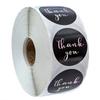50-500pcs Black And Pink Sealing Label Sticker 1inch Laser Thank You Stickers  For Gift Decoration Business Packaging Stationery