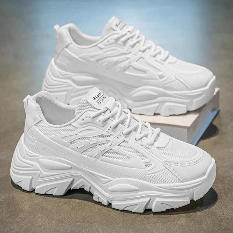 Summer men's shoes new little white shoes men's Korean version trendy versatile platform youth sports leisure dad trendy shoes