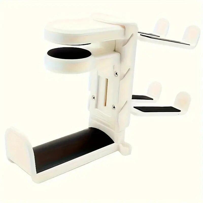 Держатель для наушников и контроллера Вешалка для наушников с регулируемым и вращающимся зажимом, подставка для наушников под столом слоновая кость