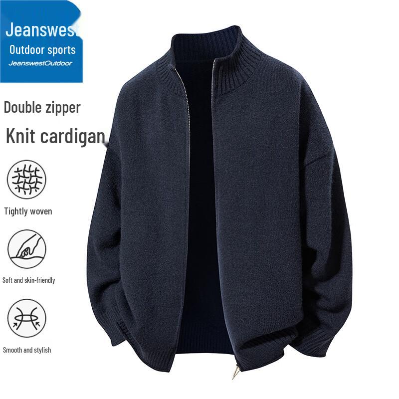

Jeanswest Men s Double Zipper Outdoor Knit Cardigan M