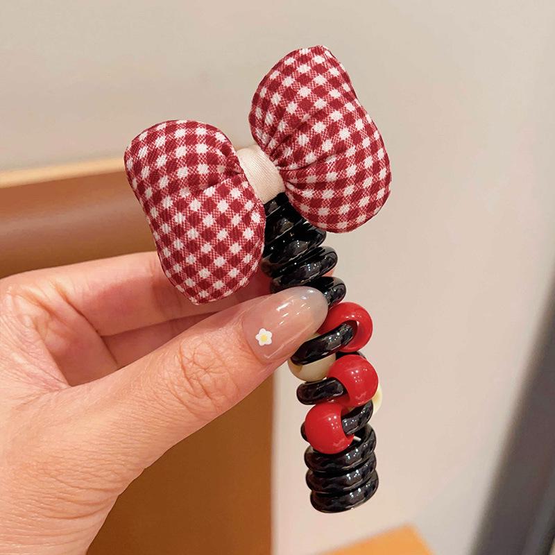 Red Polka Dot Hair Ties for Girls - Princess Baby Updo Ponytail Accessories