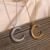 MamacitaSlay Elegant Stainless Steel Moon Pendant Thin Beaded Chain Necklace 2026 Party Waterproof Jewelry Women's Elegant Gift