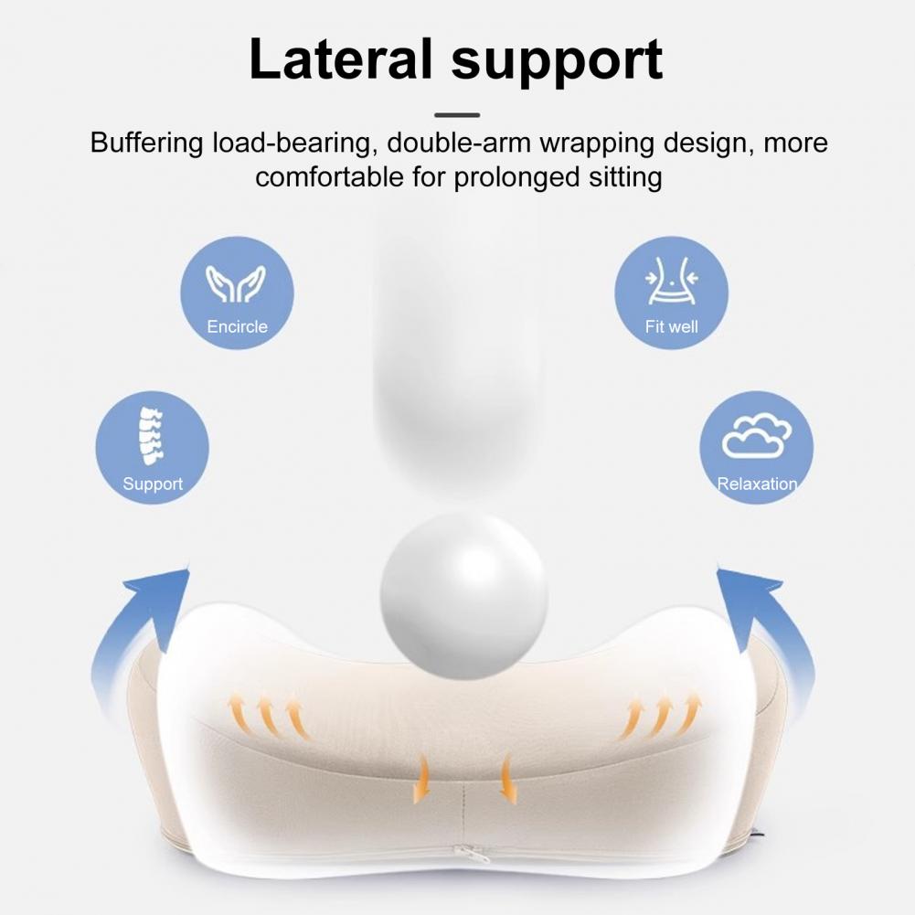 Lumbar Support Cushion Memory Foam Back Support Chair Lumbar Cushion with Adjustable Slider for Office Chair Computer Desk Chair