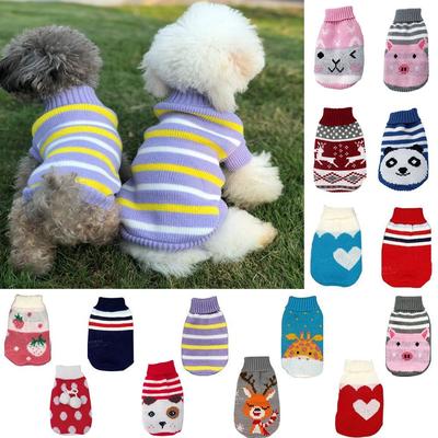 Chihuahua Yorkies Cat Sweater Pullover Warm Dog Clothes Pet Sweater Costume Winter Dog Clothes