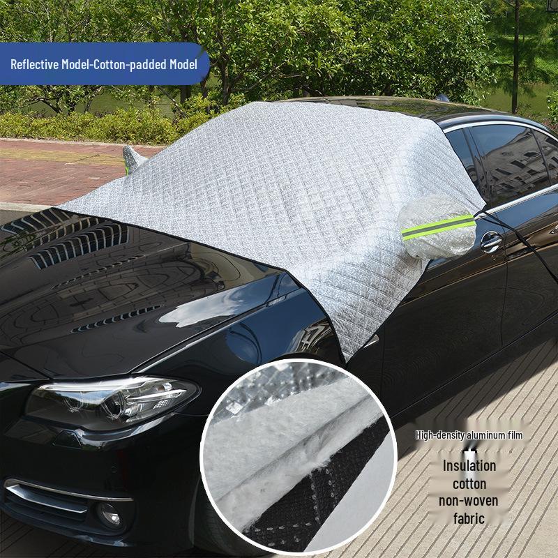 Magnetic Car Sunshade - Insulated Aluminum Windshield Snow Shield