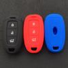 Silicone rubber car key case cover for hyundai kona 2017 i30 ix35 solaris Azera ELANTRA GRANDEUR IG 3button key case cover shell