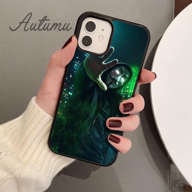 Hacker Anonymous Phone Case for iPhone 11 12 13 14 Pro Max Mini XR XS SE 2020 7 8 Plus Samsung Galaxy S21 S22 Cover Shell Coque
