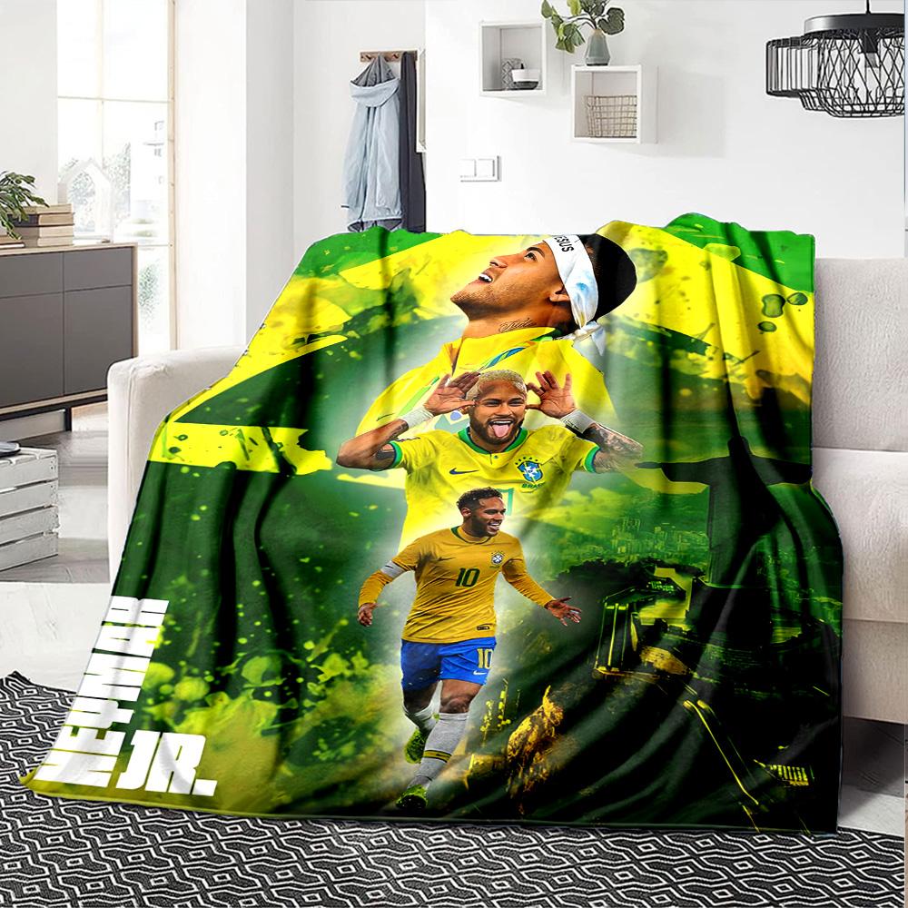 1pc Neymar14 Blanket, Gift, for Men and Women, Soft Blanket, Good for Sofa Bed Couch Travel, Lightweight Flannel Blanket