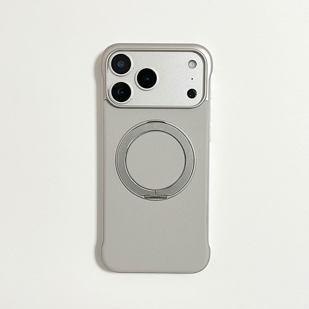 Applicable to iPhone13-17 ultra-light and thin borderless leather bracket mobile phone case Apple Huawei Xiaomi protective case