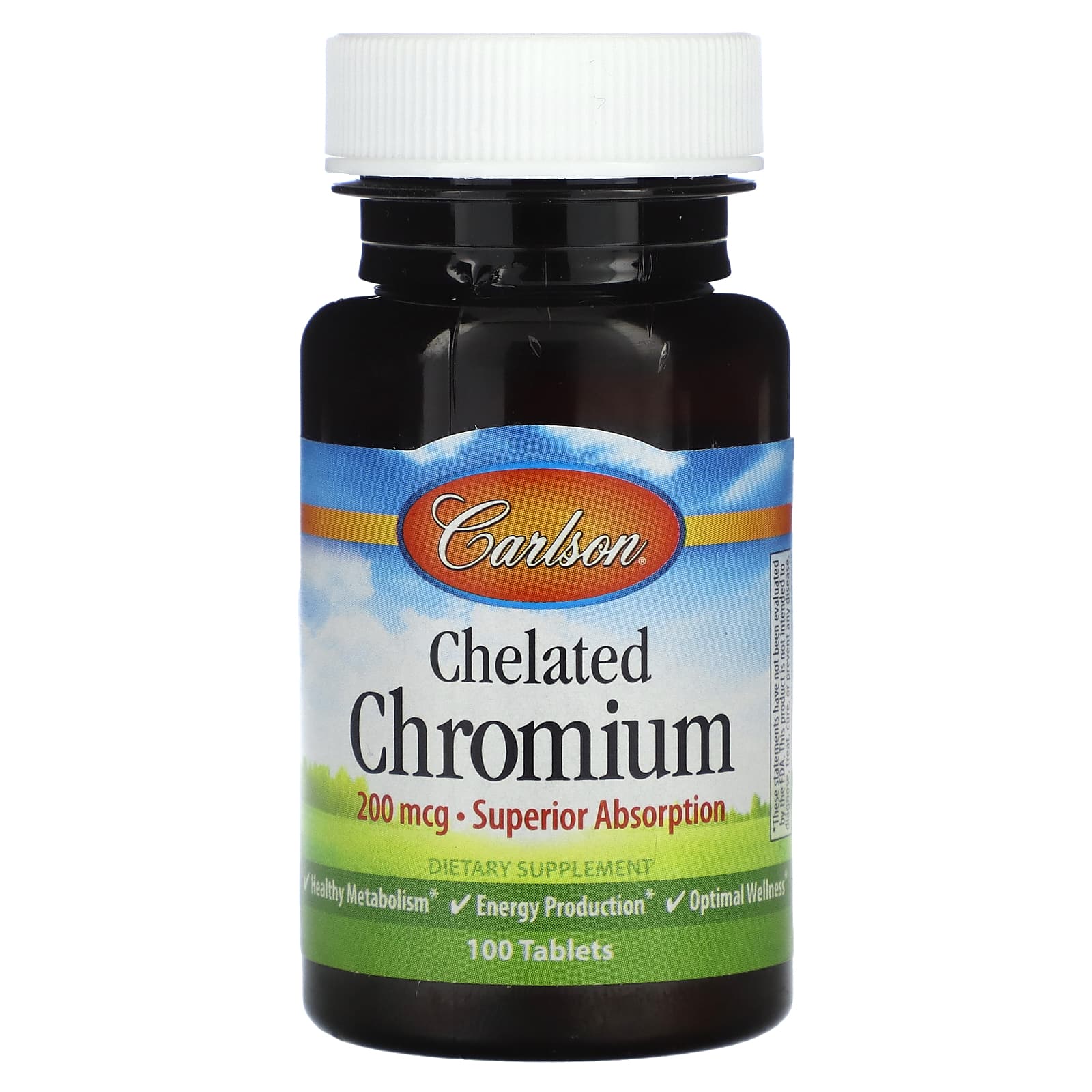 

Chelated Chromium, 200Mcg, 100 Tablets
