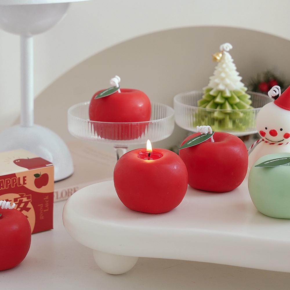 Apple Scented New Year Candle Ornament - Handcrafted Souvenir Gift