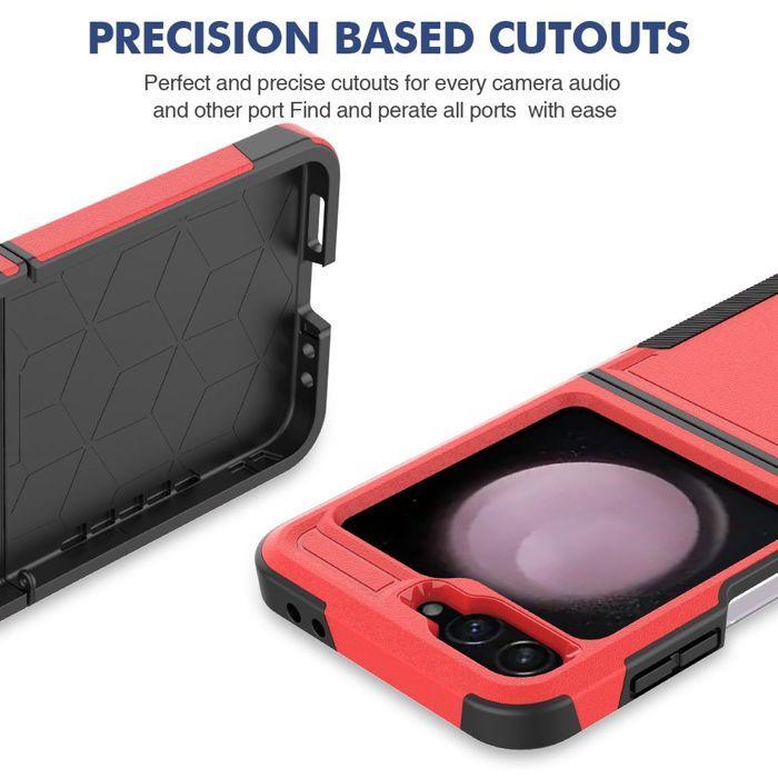 Coque de Protection - BOOLING - pour Samsung Galaxy Z Flip 7 FE - Antichoc - Anti-Rayures - Rouge