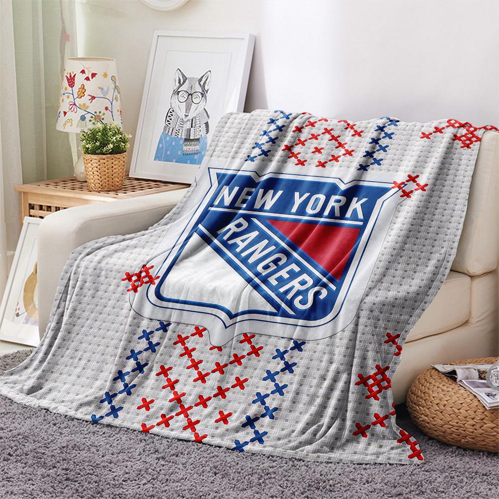 New York Rangers Flannel Blanket, High Quality Comfortable for All Seasons, Home Decor, Warmth and Comfort