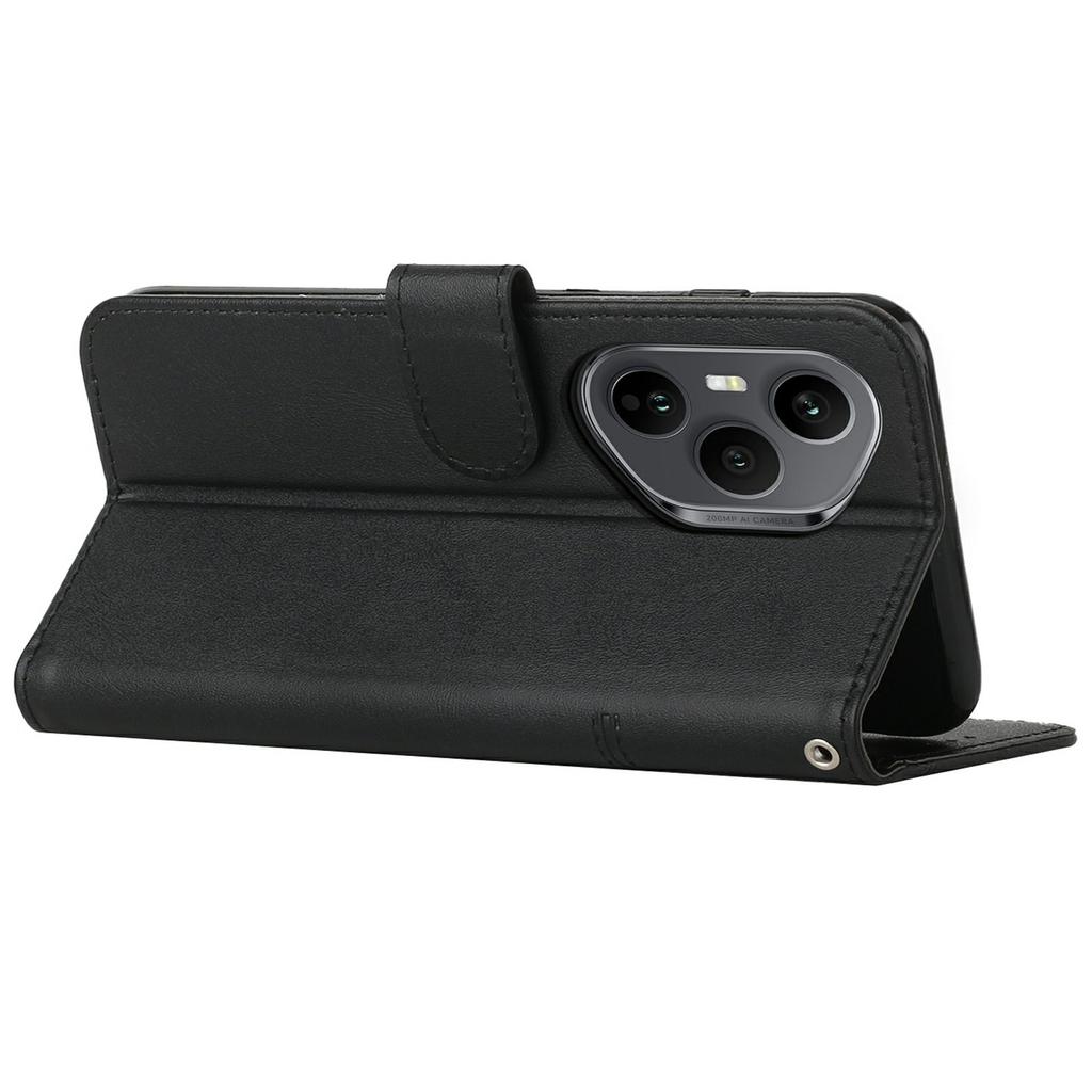 Leather Phone Case for Honor 400 Pro 5G (Global) Stand Wallet Flip Cover with Strap