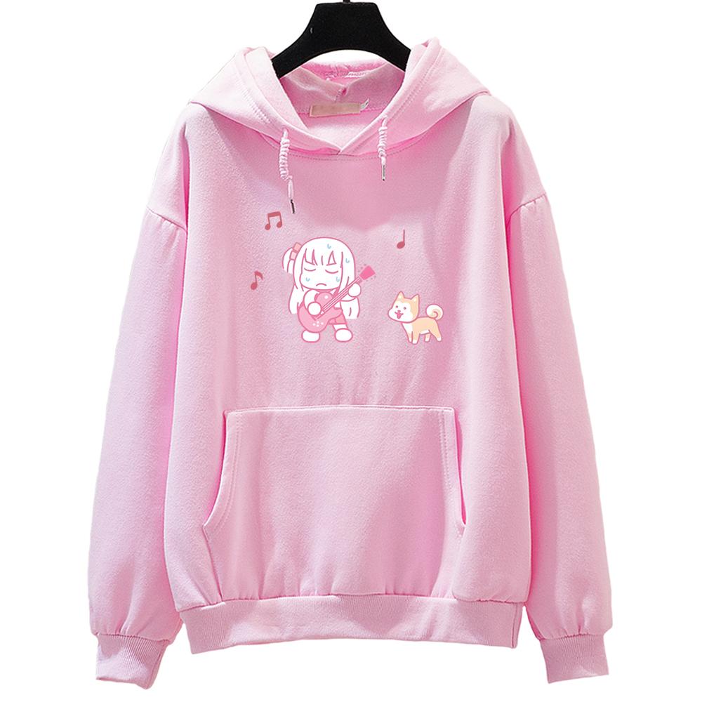 BOCCHI THE ROCK! Hitori Gotou Ryou Yamada Cartoon Hoodie Kawaii/Cute Long-sleeved Sweatshirt Sense of Design Women/men Fleece