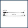 Pair Rear Tailgate Cables Lift Gate Support Straps Pickup for Dodge for Ram 1500 2500 3500 1994-2002 55345124AB 55345125AB Stylish Design