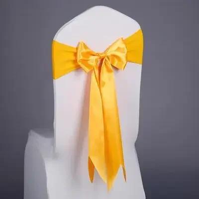 Wedding Decoration Satin Chair Sash Colour Design Bow Tie Birthday Party Festival Hotel Show Shiny Look Luxury Dining Room