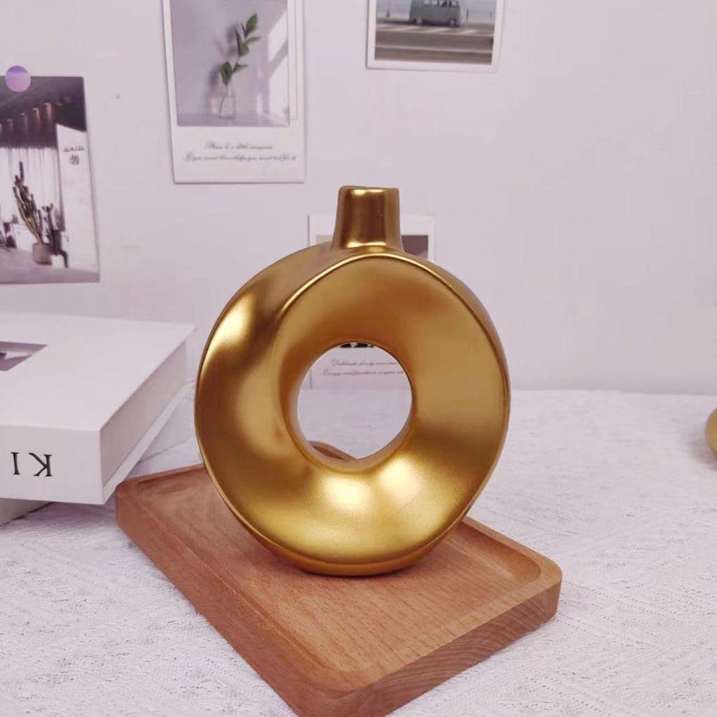 1 Stk. Holzvase für Heimdekoration | Dekoratives Ästhetisches Ausstellungsstück für Wohnzimmer, Schlafzimmer, Büro, Balkon, Couchtisch |