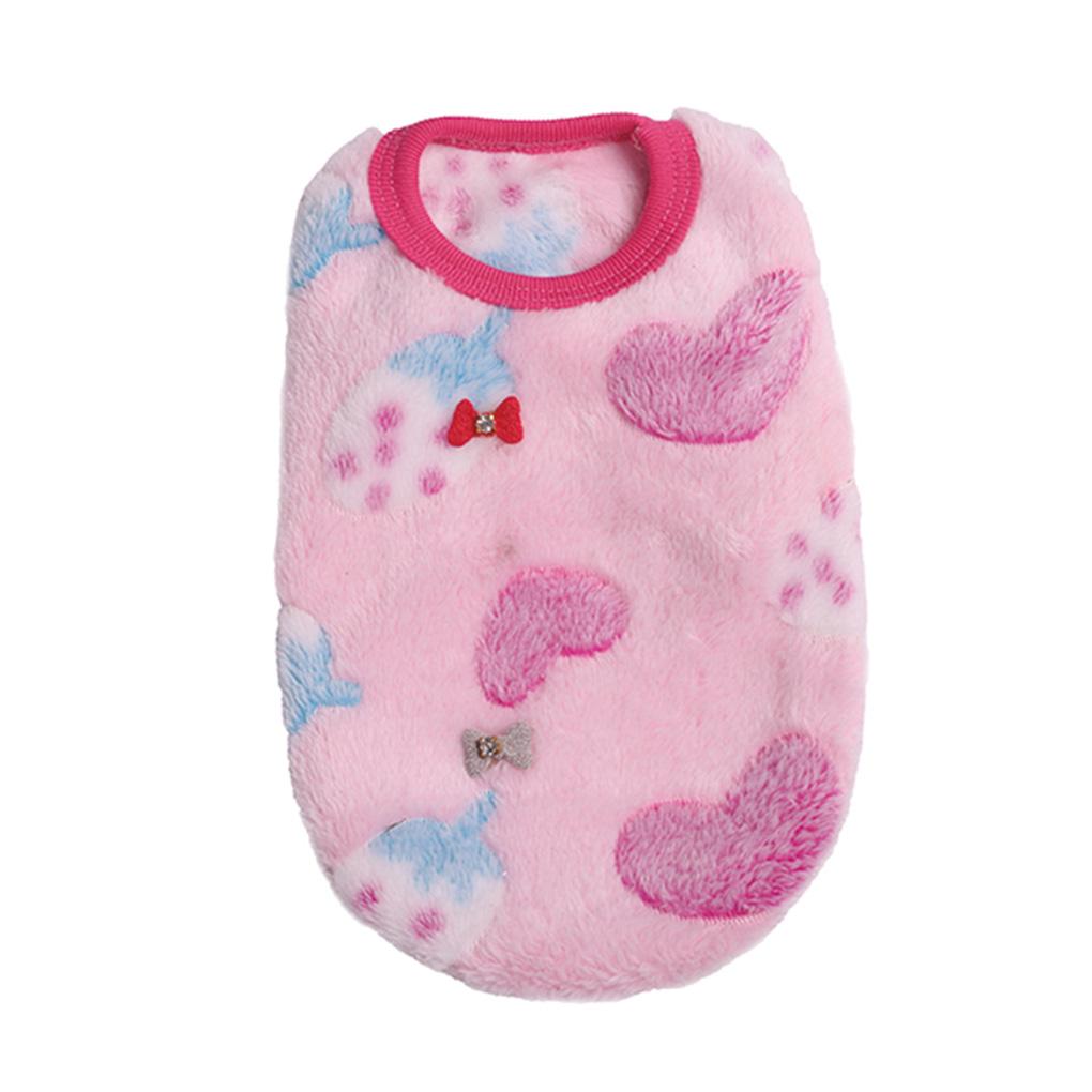 Pet Clothes Coral Velvet Vest Vests with Cute Patterns Clothing Fashionable Windproof Breathable Wearing for Winter Autumn