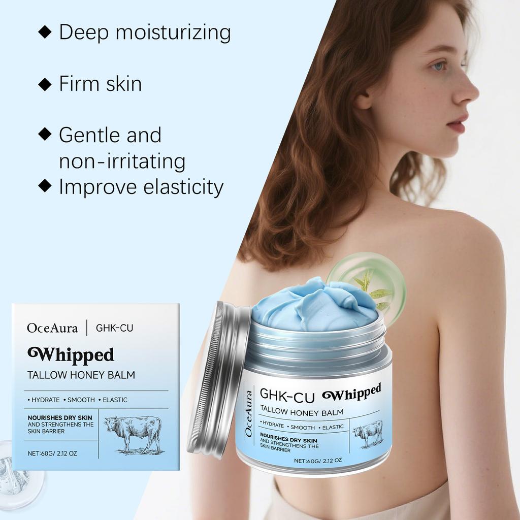 Tallow & Honey Skin Balm, Moisturizing Body Cream, Non-Greasy & Smooth Skin Care Salve