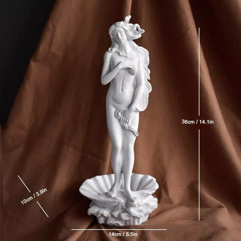 19cm/36cm Aphrodite Sculpture Greek Godness Venus Statue Desktop Bookshelf Decoration Objects Home Room Office Decor Accent