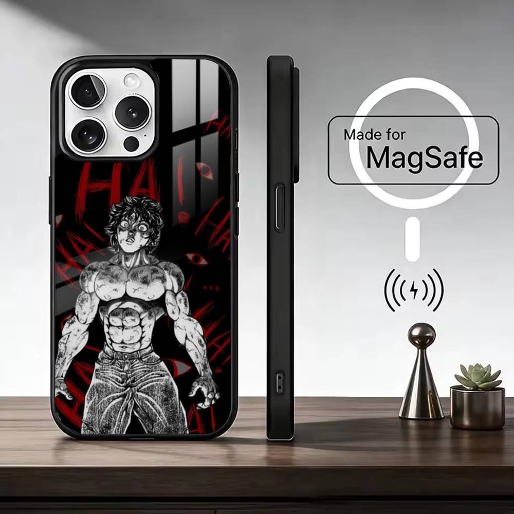 C-Comic H-Hanma B-Baki   Phone Case For iPhone17,16,15,14,13,12,11 Plus,Pro Max Magnetic For Magsafe Wireless Charging