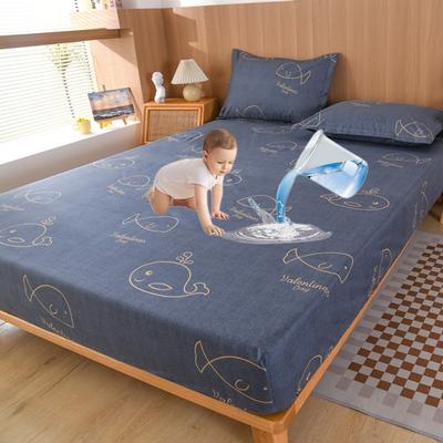 1 Cartoon Fun Animal Printed Matte Fitted Sheet, Bedroom Printed Bed Cover, Bedding (Excluding Pillowcases)