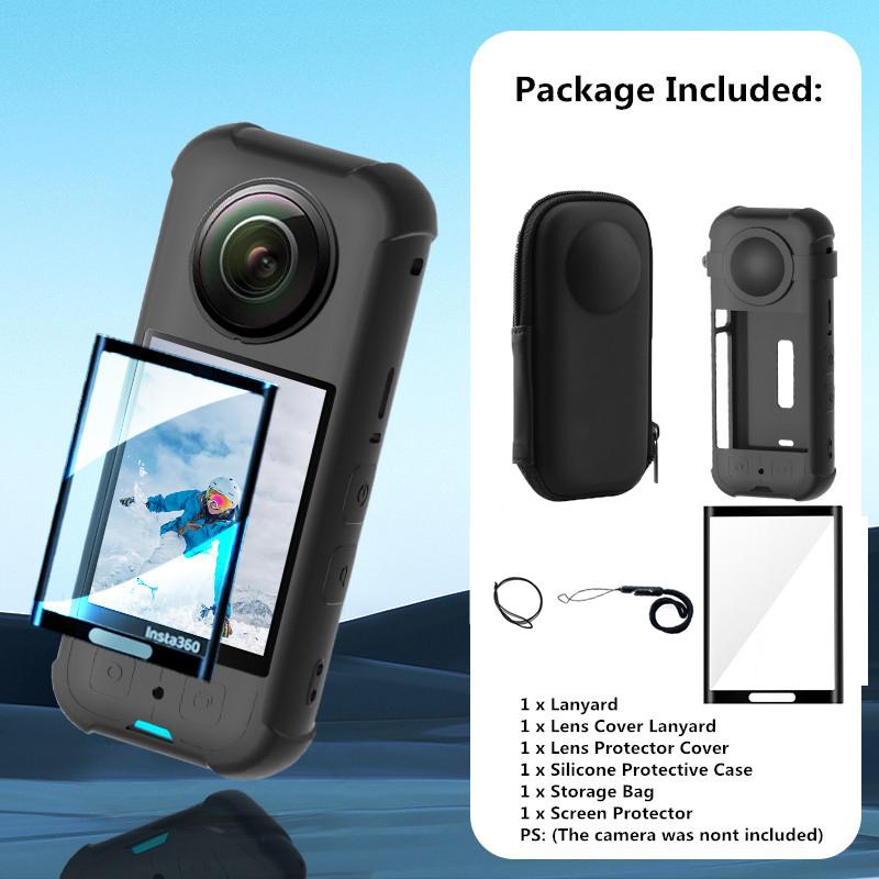 

Захисний ковпачок для об єктива + Чохол на корпус для Insta360 X3 Силіконовий чохол Захист лінз для Insta 360 X3 Аксесуар проти подряпин