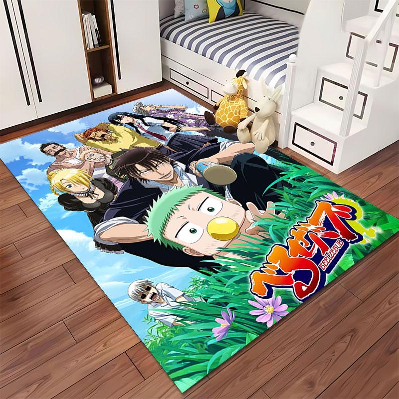 Anime Group Print Carpet suitable as a non-slip mat for the living room or bedroom sofa
