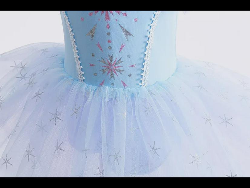 Girls 2025 Frozen Elsa Princess Ballet Skirt Costume for Kindergarten Performance