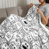 1Pc Wonderful Cartoon Monsters Blanket Flannel Printed Blanket For Camping&Travel Suitable For Sofa Bedroom Living Room Bed