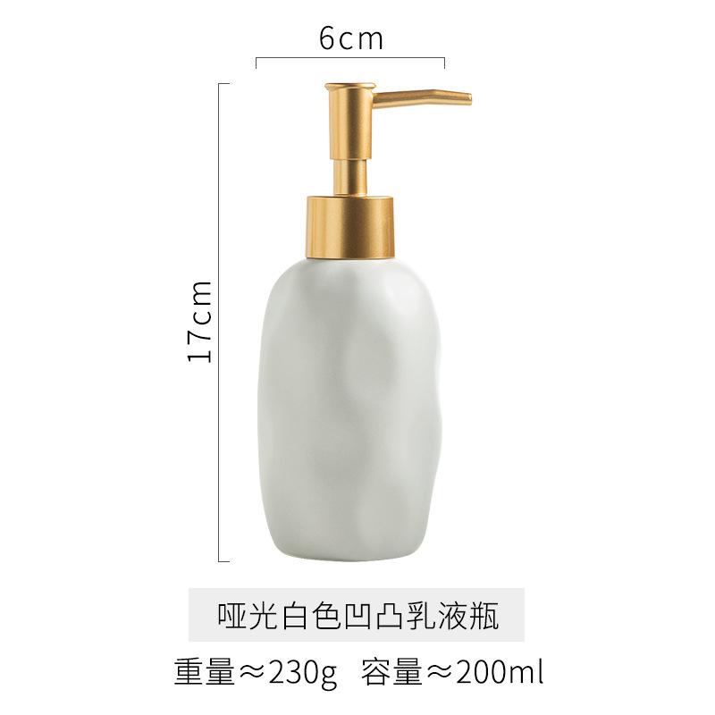 European Ceramic Lotion Bottle Matte Soap Liquid Container Home Hotel Irregular Shampoo Makeup Remover Water Storage Bottle New